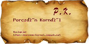 Porczán Kornél névjegykártya